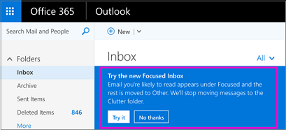 outlook for mac remove focused inbox