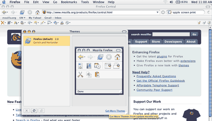 firefox support for mac os x